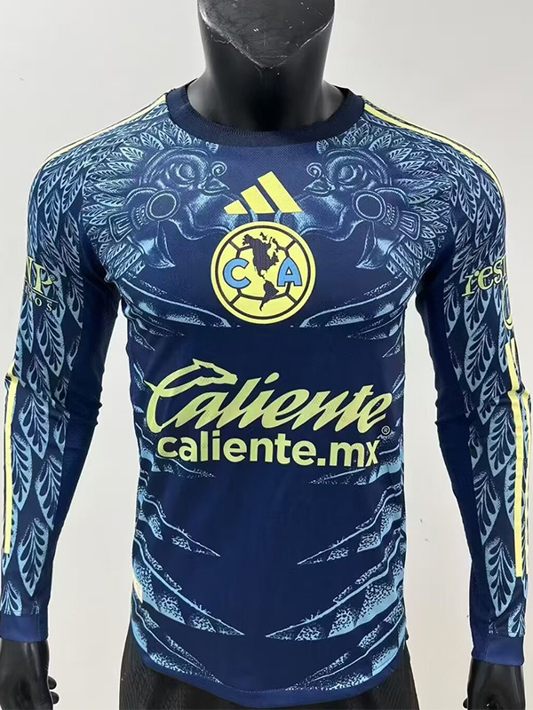 25-26 Club America Away Long Sleeve Player Version Soccer Jersey (长袖球员)