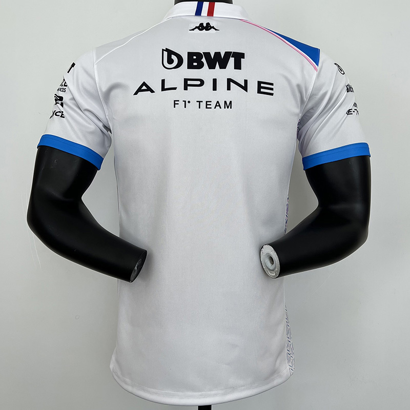 2023 F1 ALPINE White Polo Racing Suit(有领)
