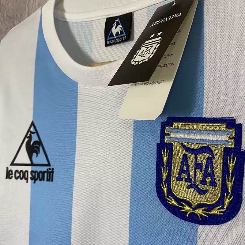 1986 Argentina Home Retro Soccer Jersey