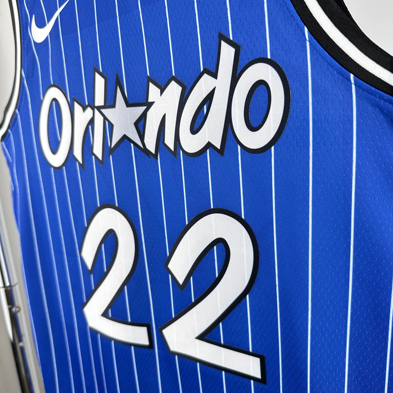2018-2019 Magic WAGNER #22 Blue Retro Top Quality Hot Pressing NBA Jersey (条纹)