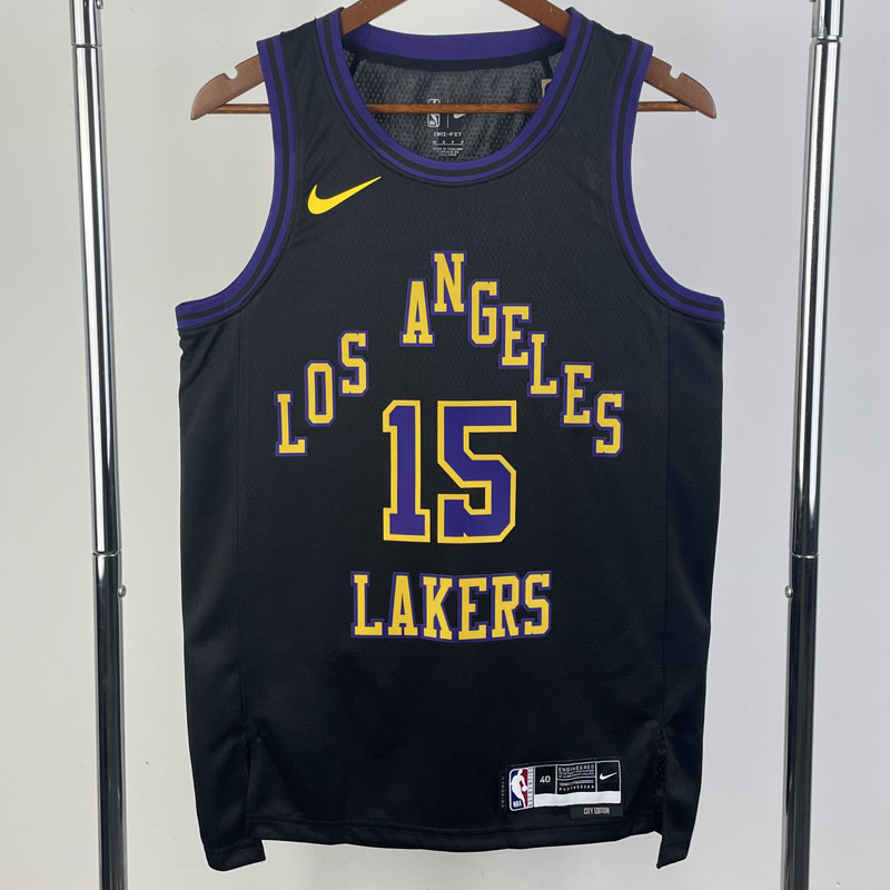 23-24 LAKERS REAVES #15 Black City Edition Top ...