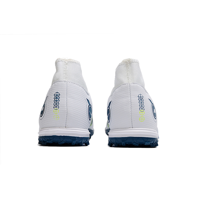 Air Zoom Mercurial Vapor XV Elite TF High Soccer Shoes-White/Blue-2830172