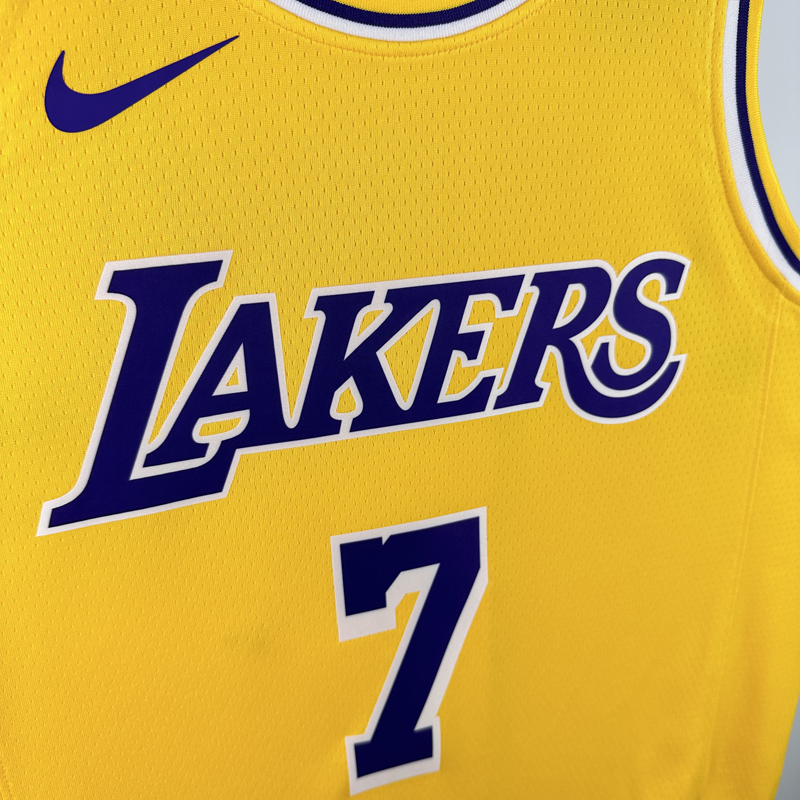 22-23 Lakers ANTHONY #7 Yellow Top Quality Hot Pressing NBA Jersey(圆领)
