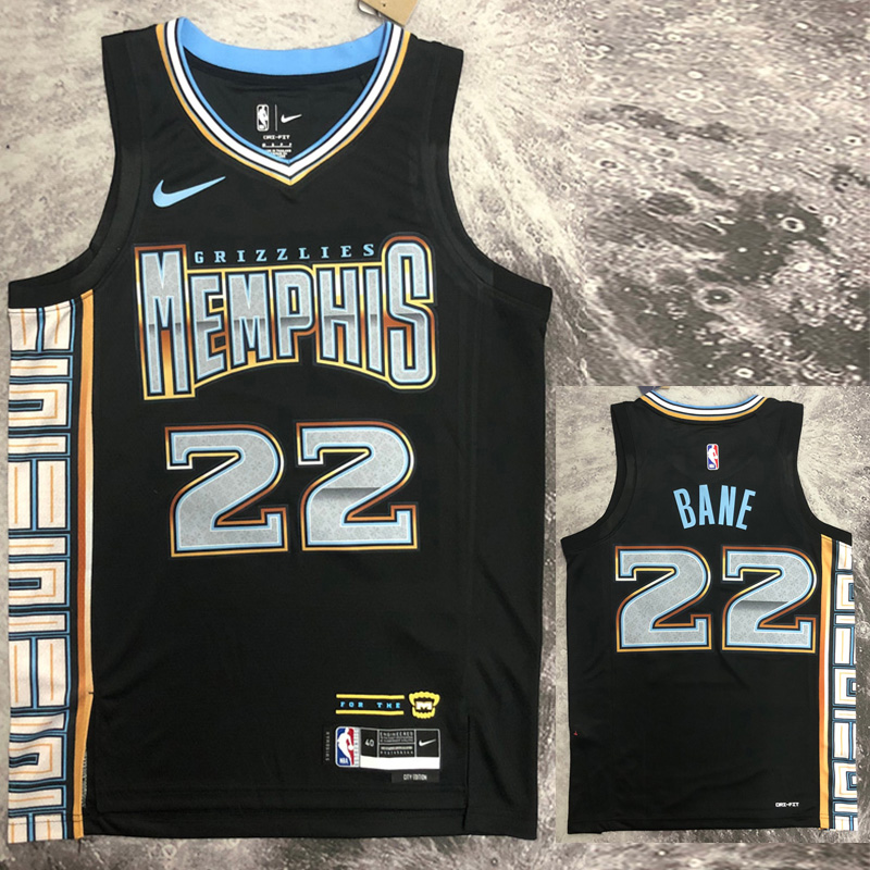 22-23 GRIZZLIES BANE #22 Black City Edition Top...