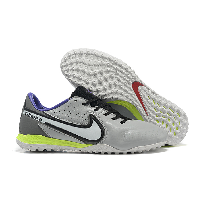 Tiempo Legend 9 TF MD Soccer Shoes-Gray/Black-6571127