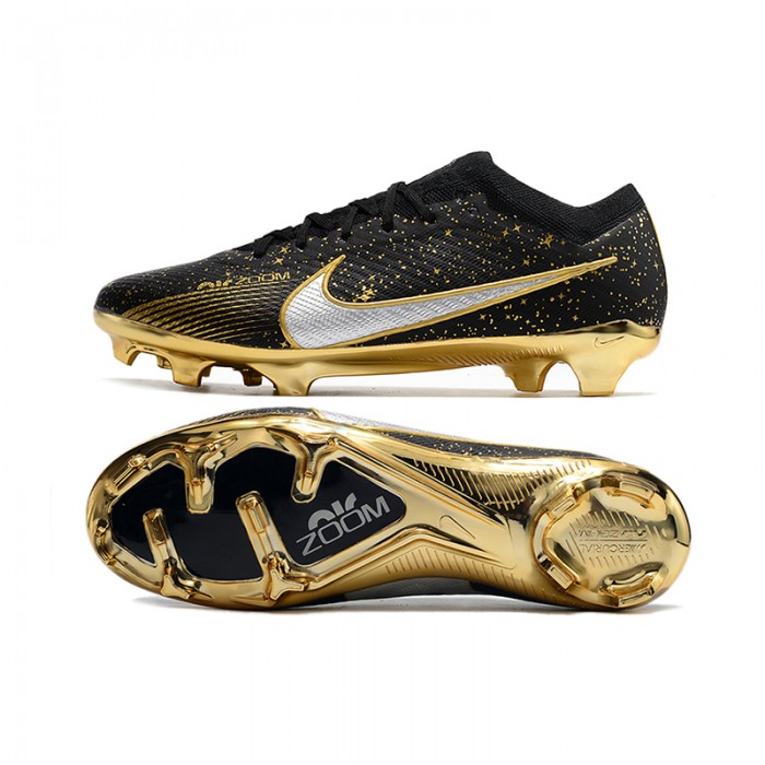 Air Zoom Mercurial Superfly IX Elite FG Soccer Shoes-Black/Gold-2385948