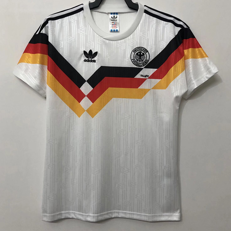 1990 Germany Home White Retro Soccer Jersey（亲笔签名 号码）