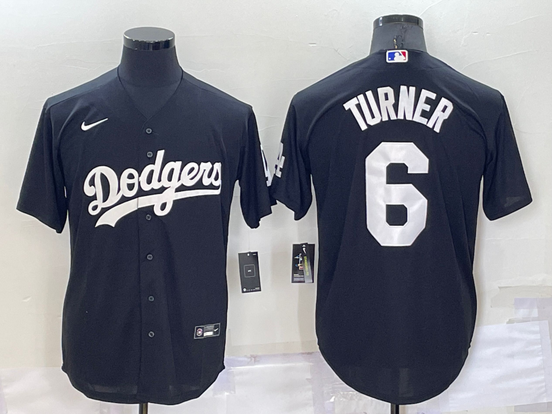 2022 Men's Los Angeles Dodgers TURNER 6 black MLB Jersey