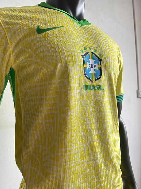 2024 Brazil Home Player Version Soccer Jersey