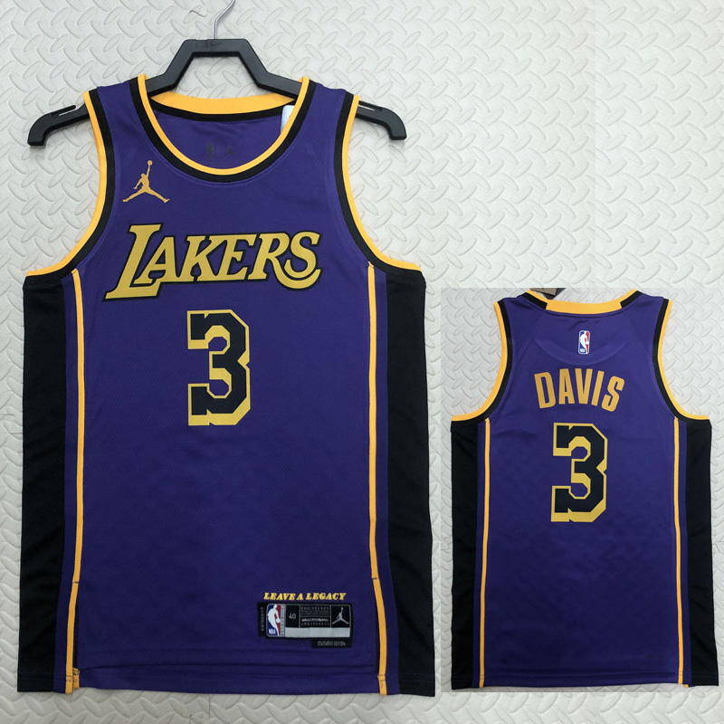 22-23 LAKERS DAVIS #3 Purple Top Quality Hot Pr...