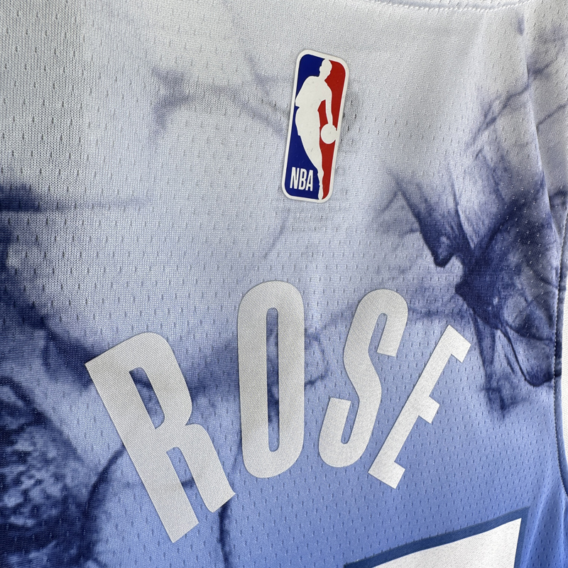 23-24 Timberwolves ROSE #25 Blue City Edition T...