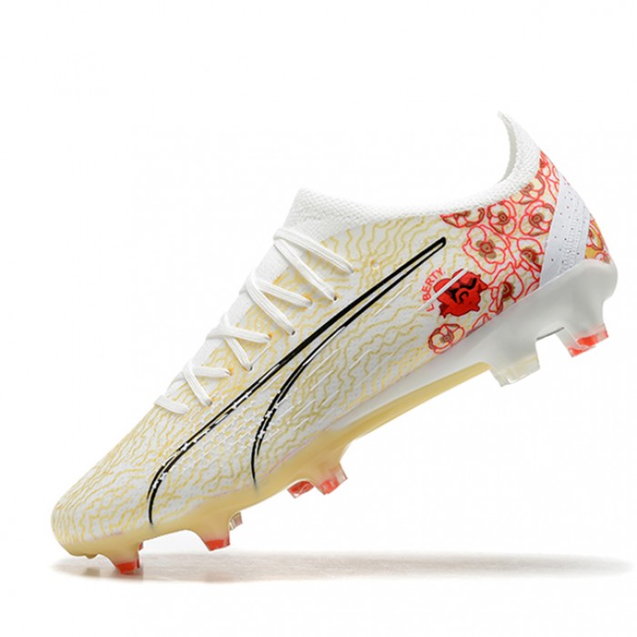 Ultra Ultimate FG Soccer Shoes-White/Yellow-4324021