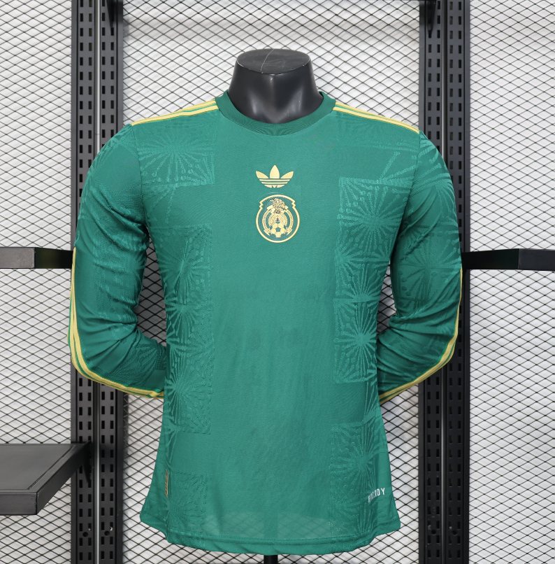 25-26 Mexico Special Edition Green Long Sleeve Player Version Soccer Jersey (长袖球员)