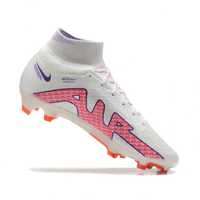 Air Zoom Mercurial Superfly IX Elite FG High Soccer Shoes-White/Red-6130194