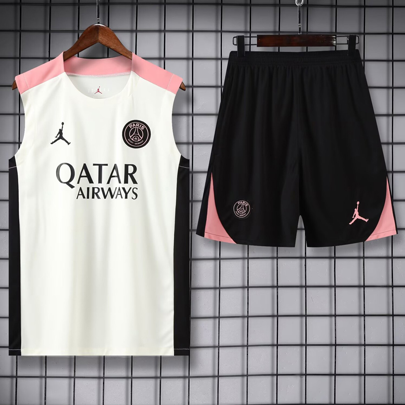 25-26 PSG White Tank top and shorts suit