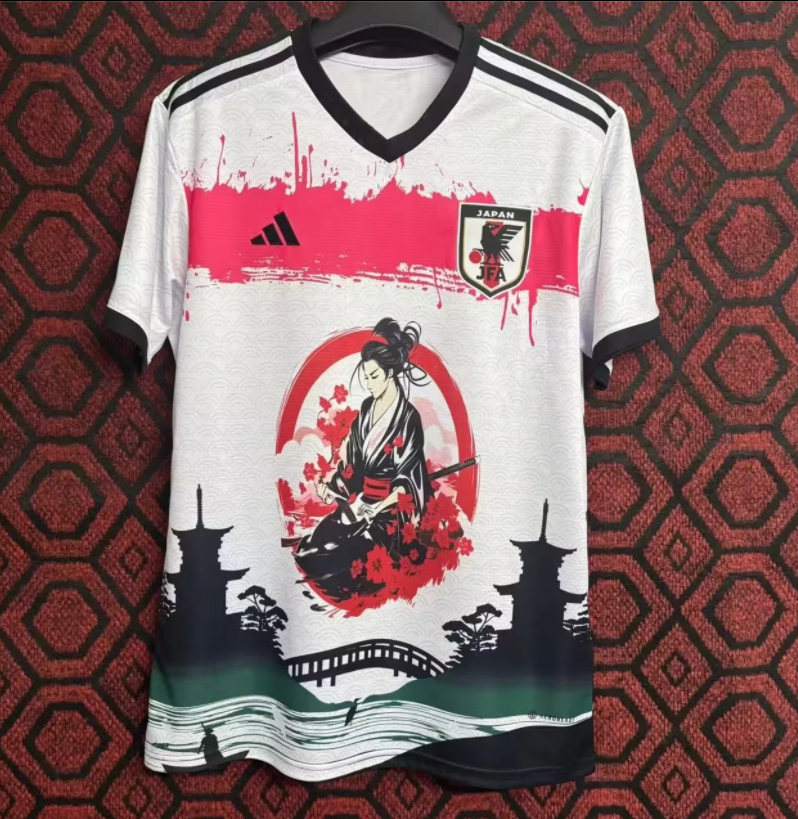 24-25 Japan White Special Edition Fans Soccer Jersey *鬼武者