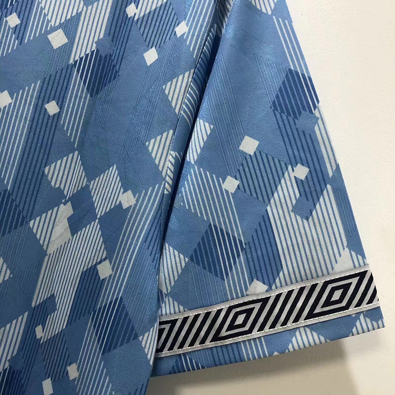 1990 England Away Blue Retro Soccer Jersey