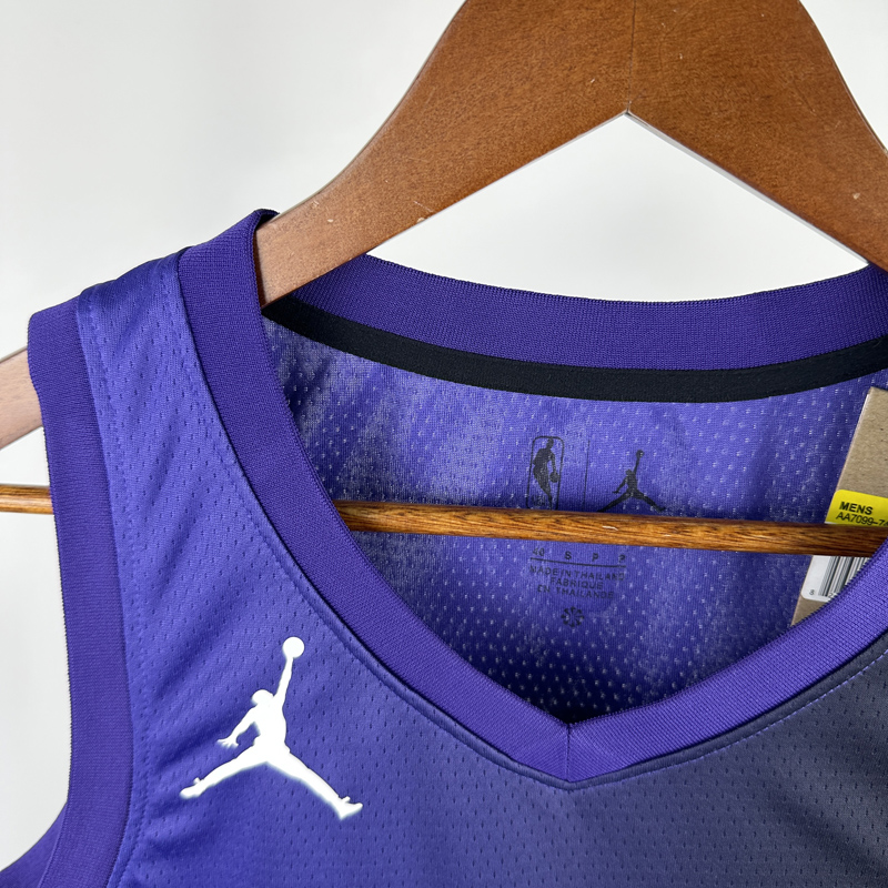 23-24 Kings SABONIS #11 Purple Top Quality Hot Pressing NBA Jersey (Trapeze Edition)飞人版