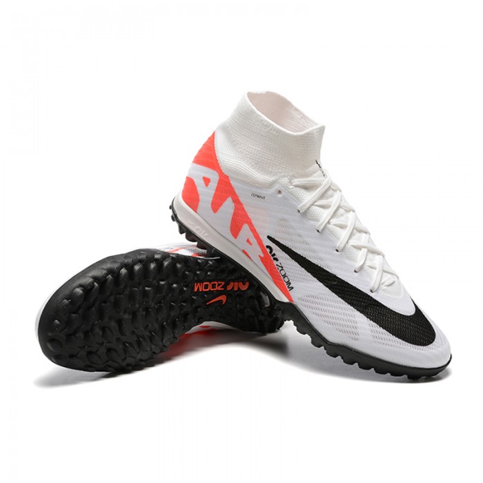 Superfly 8 Academy TF High Soccer Shoes-White/Black-4898752