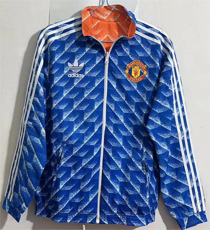 2023 Man Utd Blue & Orange Double Sided Windbreaker (双面风衣)慢联