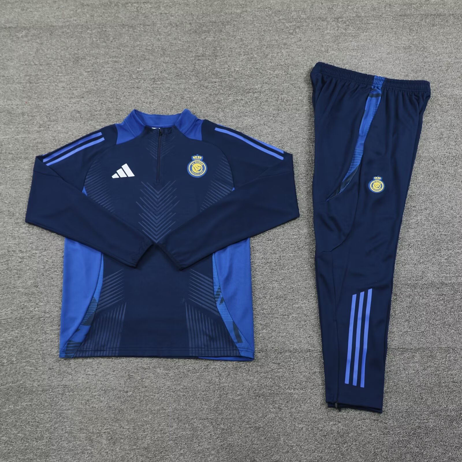 2024-25 Al-Nassr Royal blue Half Pull Tracksuit (半拉链)