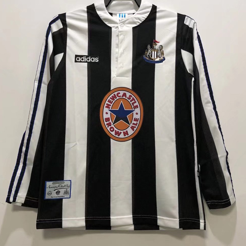 1995-1997 Newcastle Home Long Sleeve Retro Socc...