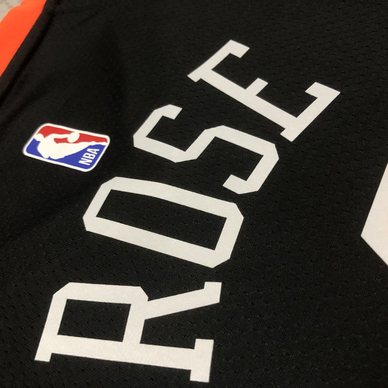 22-23 KNICKS ROSE #4 Black City Edition Top Qua...