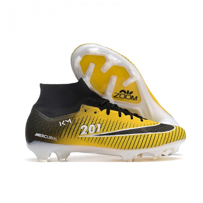 Air Zoom Mercurial Superfly IX Elite FG High Soccer Shoes-Yellow/Black-4428002