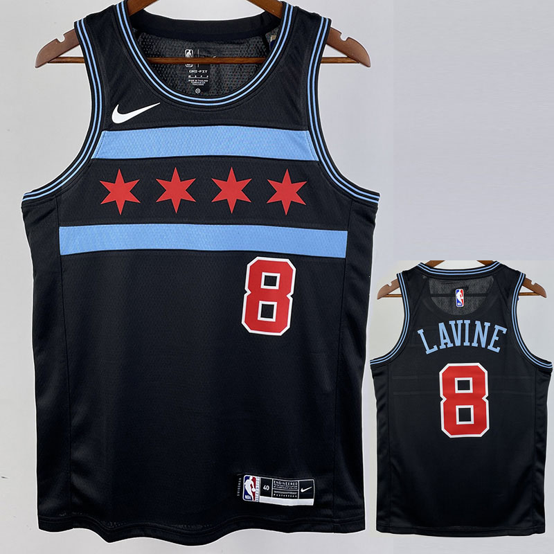 2019 BULLS LAVINE #8 Black City Edition Top Qua...