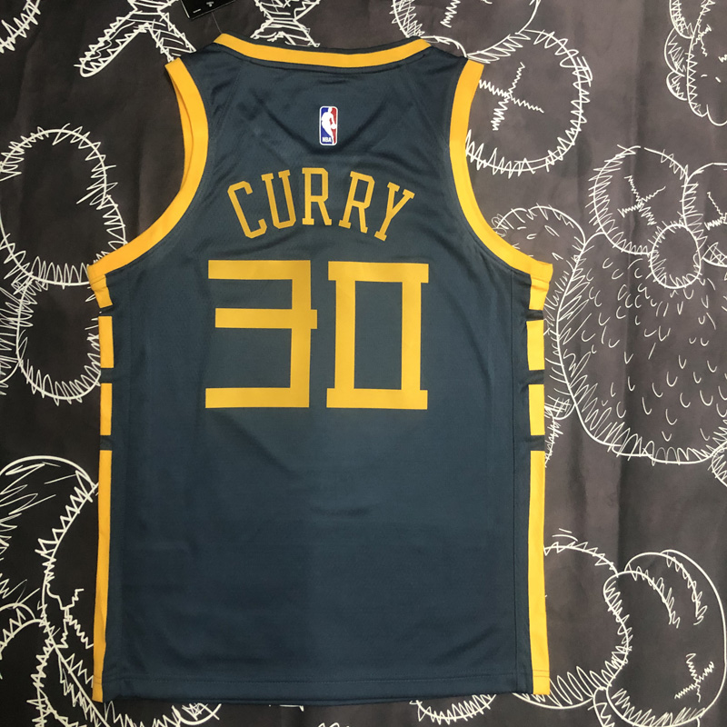 2018 WARRIORS CURRY #30 Black Gray Top Quality ...