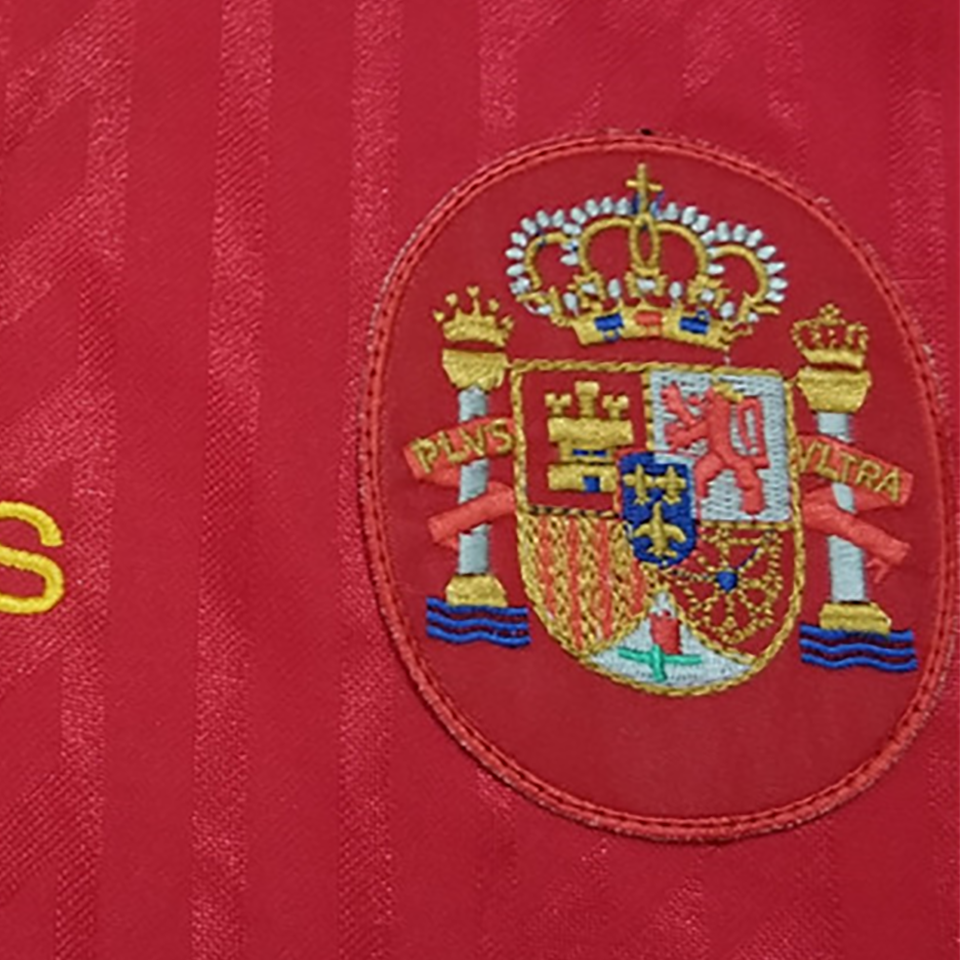 1994 Spain Home Red Retro Soccer Jersey