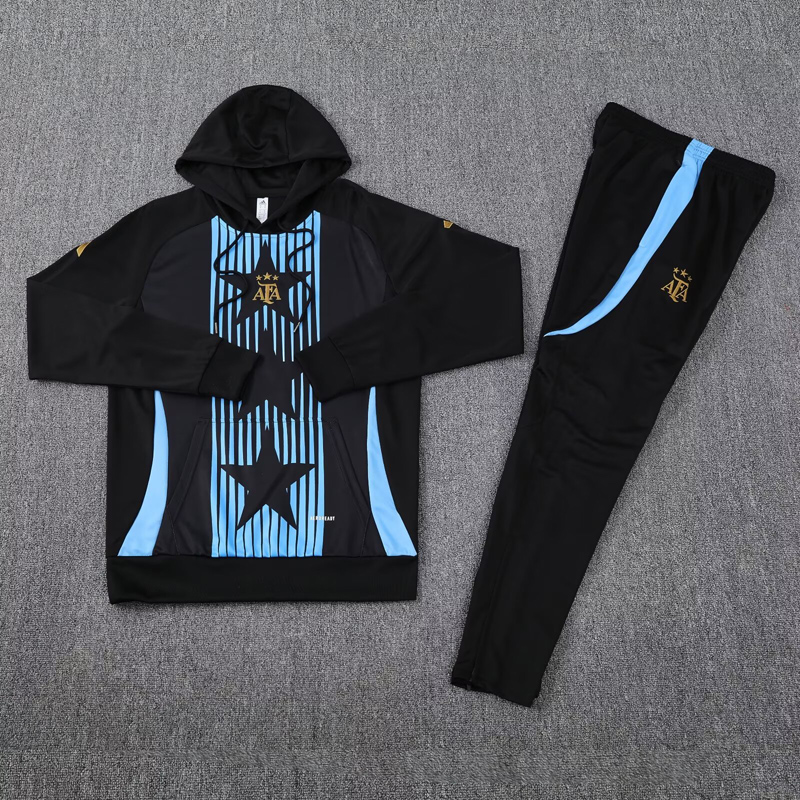 24-25 Argentina Black Hoodie Tracksuit (卫衣套装)