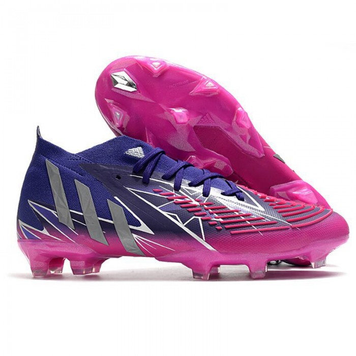 Predator Edge Geometric+ FG Champions Code Soccer Shoes-Blue/Pink-3427789