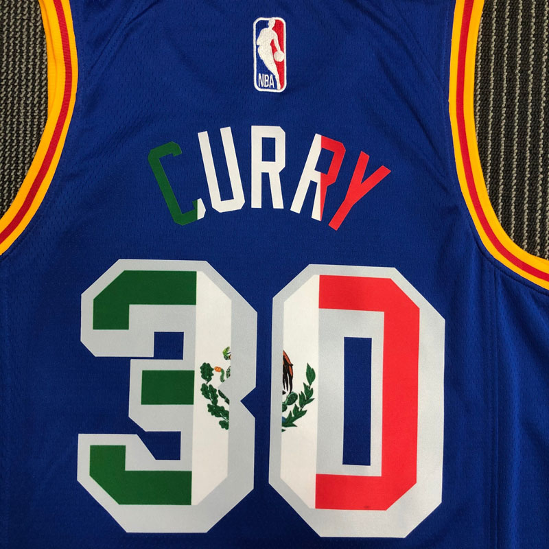 Warriors CURRY #30 'Mexico' Blue 75th Anniversa...