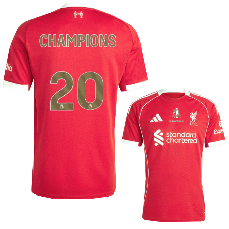 25-26 LIV Home Print CHAMPIONS # 20 Fans Soccer Jersey