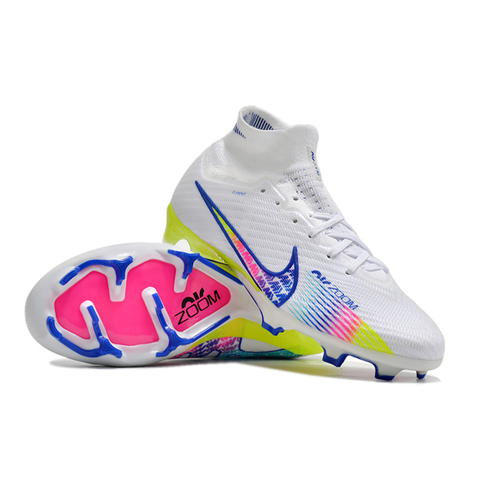 Air Zoom Mercurial Superfly IX Elite FG Lucent Pack High Soccer Shoes-White/Blue-2627122