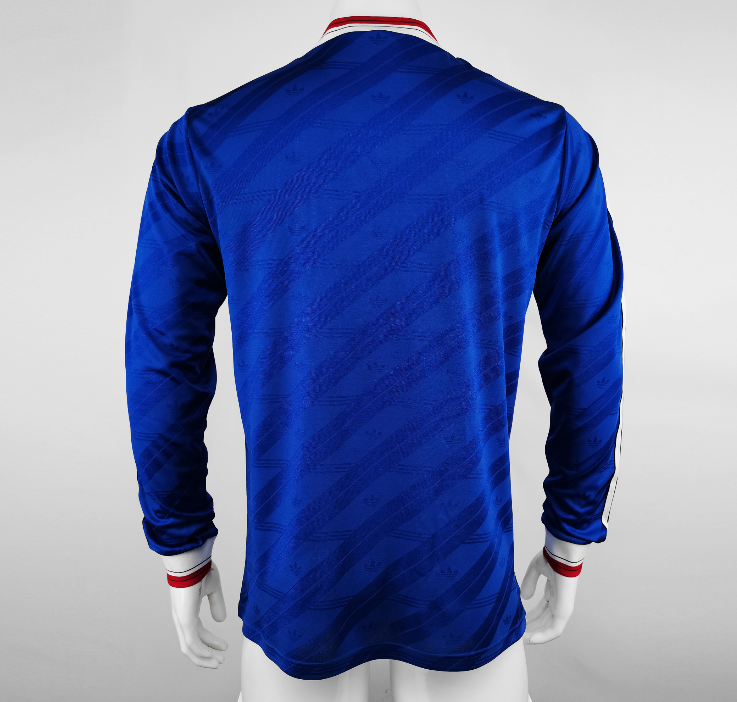1986 Man Utd AWAY Long sleeve Retro Soccer Jersey