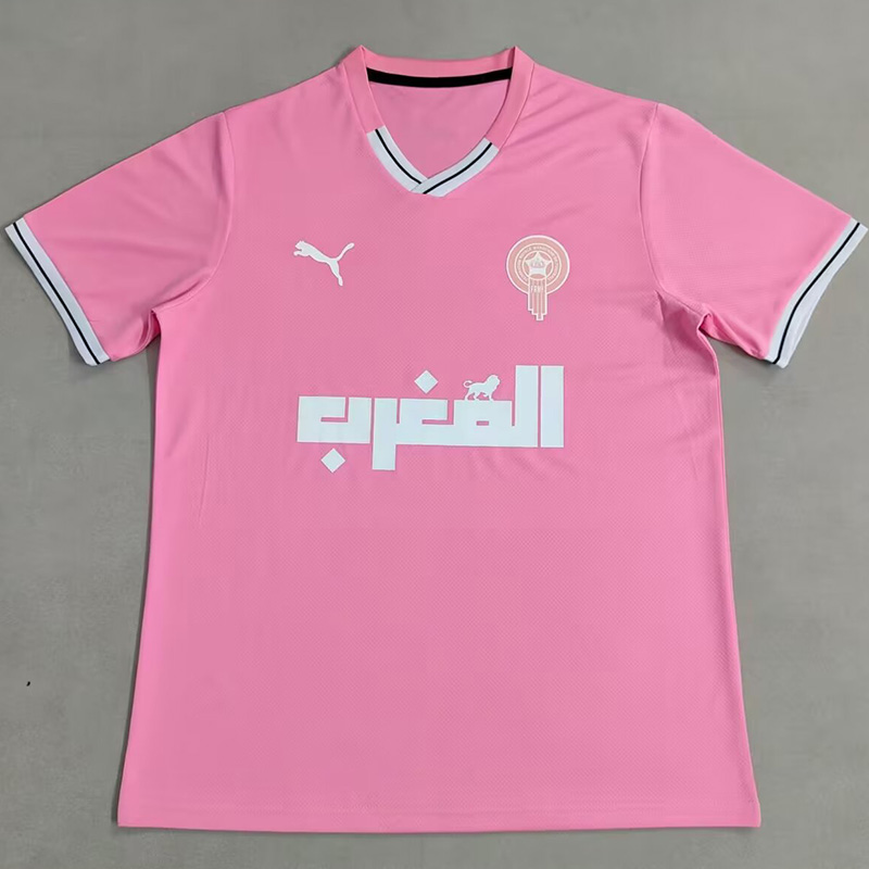 25-26 Morocco Pink Training shirts (白袖边)