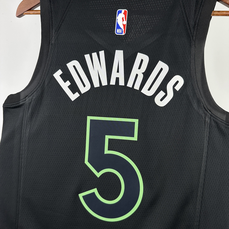 22-23 TIMBERWOLVES EDWARDS #5 Black Top Quality...