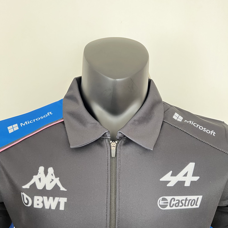2023 F1 ALPINE Black Polo Racing Suit(有领)