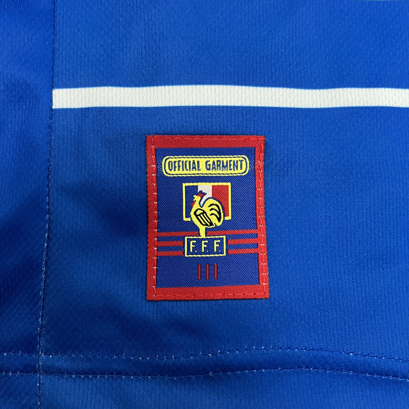 1998 France Home Kids Retro Soccer Jersey