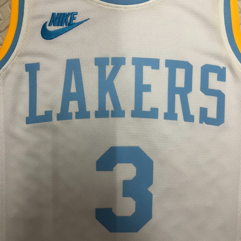 22-23 LAKERS DAVIS #3 White Top Quality Hot Pre...