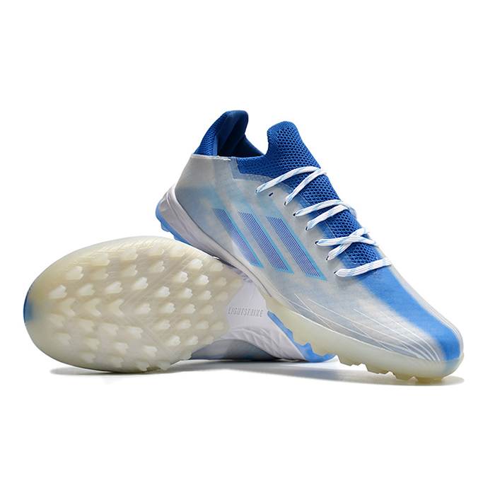 Messi X Speedflow+ TF Soccer Shoes-White/Blue-7556897