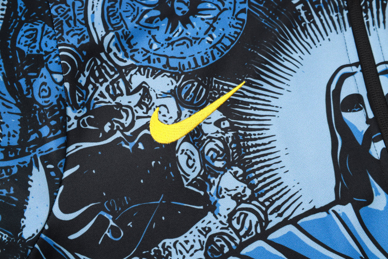 24-25 Brazil Gray Blue Jacket Tracksuit #A814(喷墨)