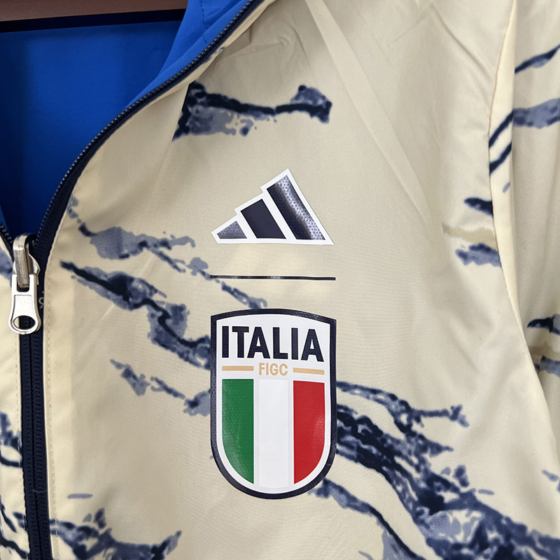 2023 Italy Blue & Yellow Double Sided Windbreak...