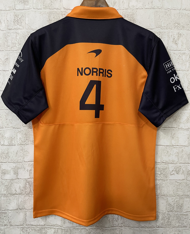 2025 McLaren NORRIS #4 Polo Yellow Racing Suit (有领)
