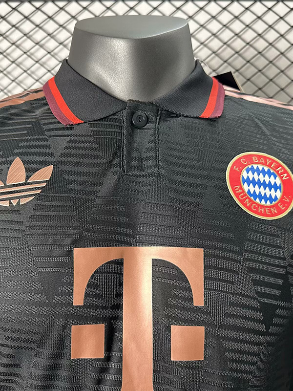 24-25 Bayern Black Casual style Player Version Soccer Jersey *有领