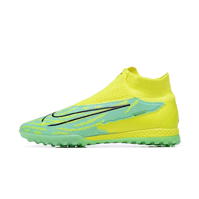 Phantom GX Elite DF Link TF High Soccer Shoes-Green/Yellow-726466