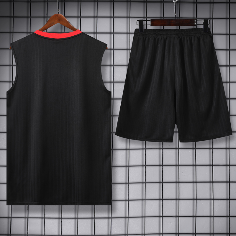 25-26 Man Utd Black Tank top and shorts suit