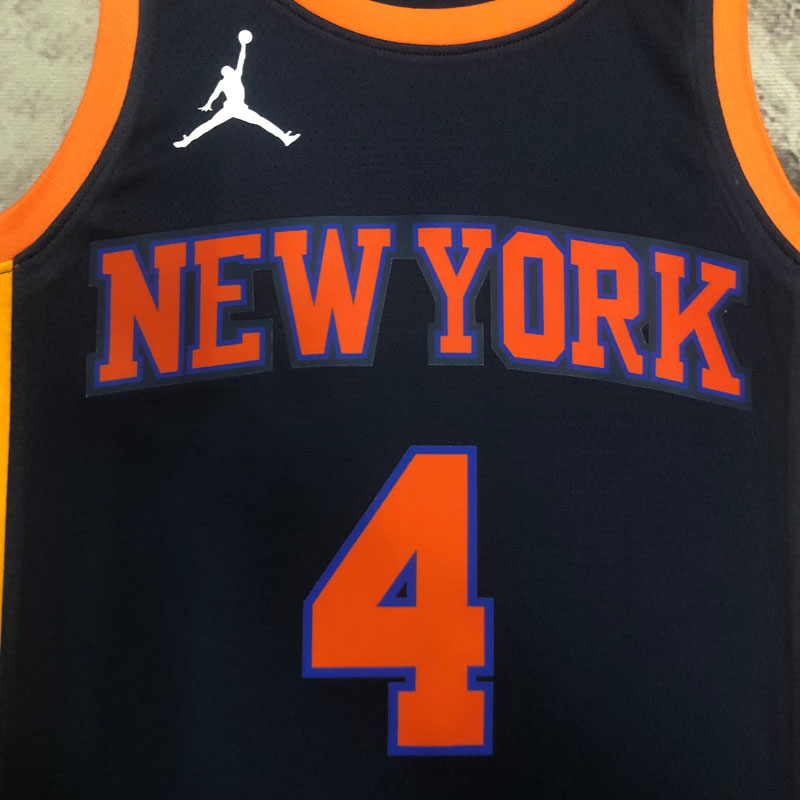 22-23 KNICKS ROSE #4 Black Top Quality Hot Pres...
